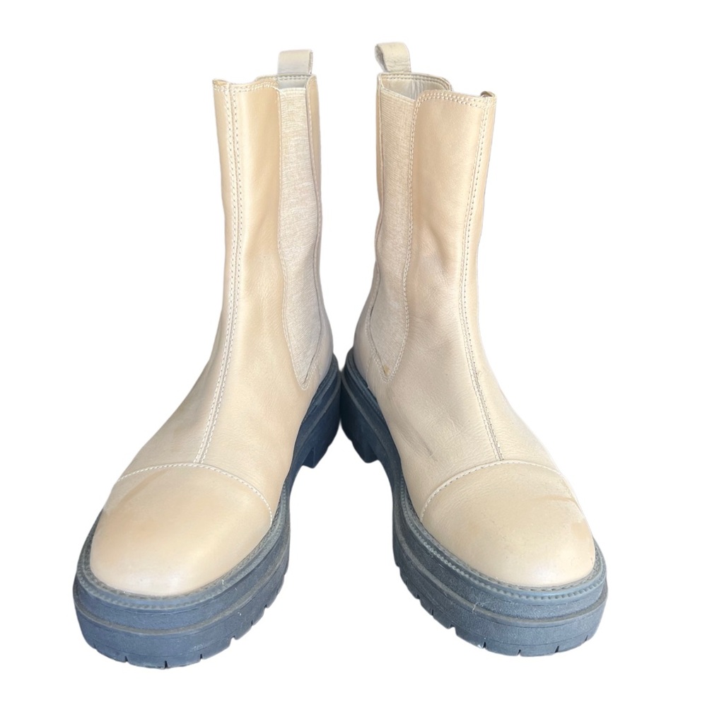 Sam Edelman Wellington Lugsole Ankle Boots – Taupe Tan Leather – Size 7 - Picture 4 of 8